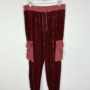 4 Love And Liberty Velvet Joggers Women’s Medium Cargo Johnny Was